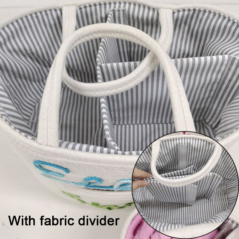 Baby Name Basket Rainbow Yarn Rope Baby Gift Basket