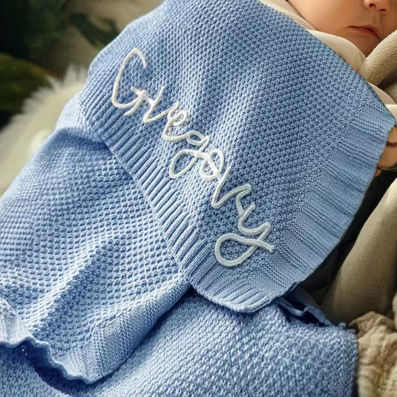 Baby Name Blanket for Baby Shower Crib Blanket