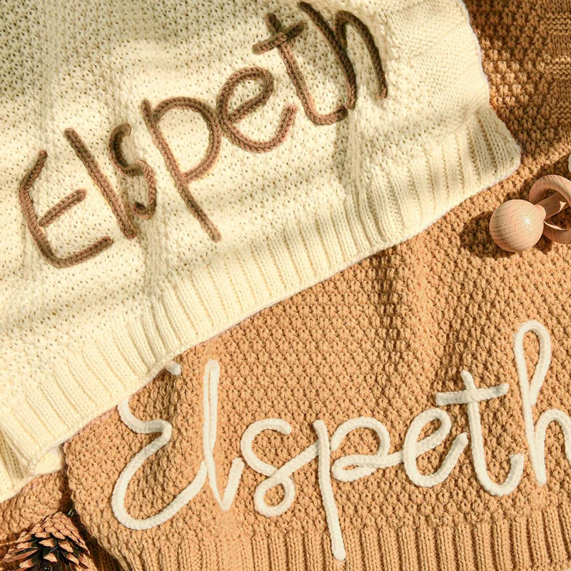 Baby Name Blanket for Baby Shower Crib Blanket
