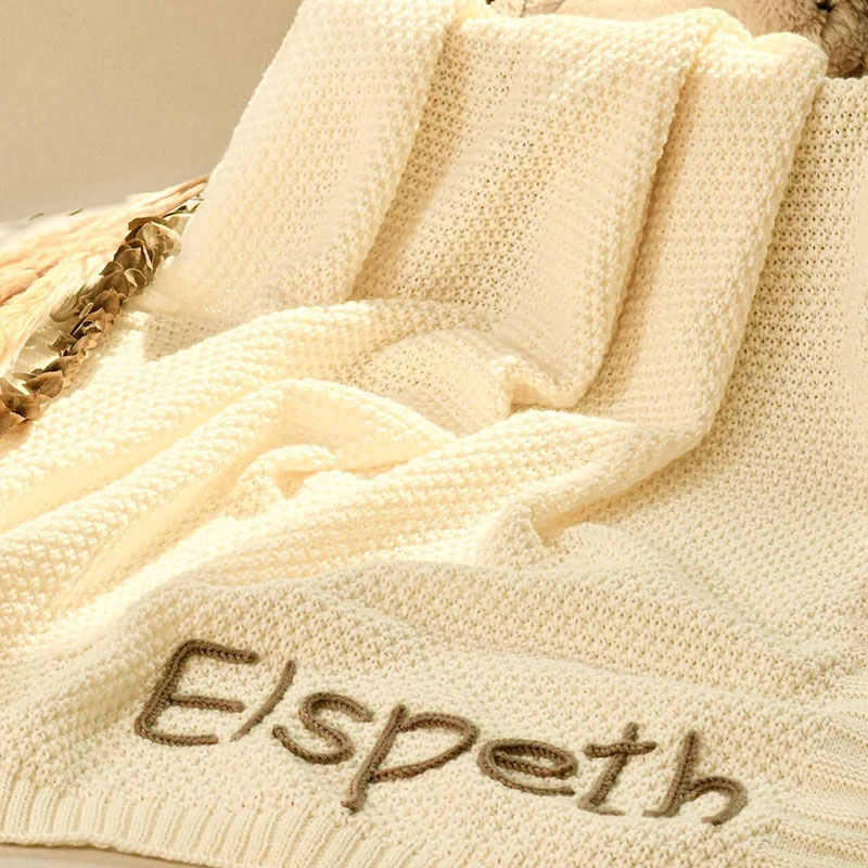 Baby Name Blanket for Baby Shower Crib Blanket