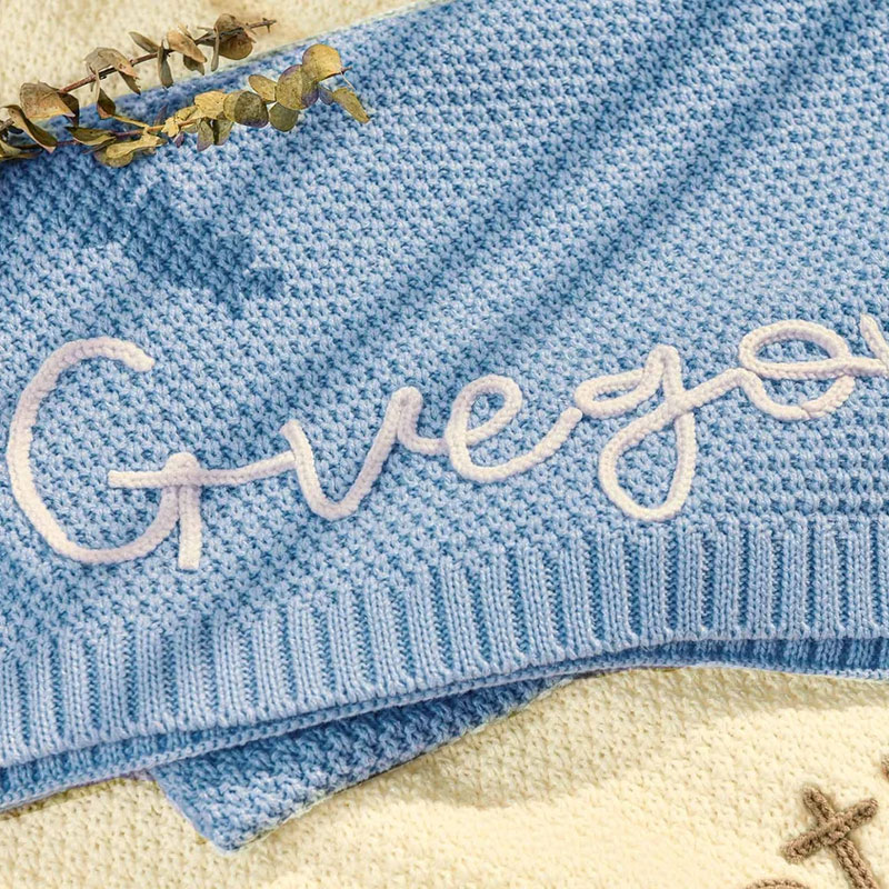 Baby Name Blanket for Baby Shower Crib Blanket