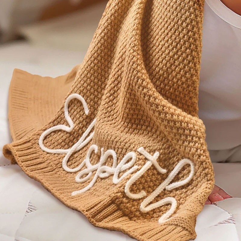 Baby Name Blanket for Baby Shower Crib Blanket