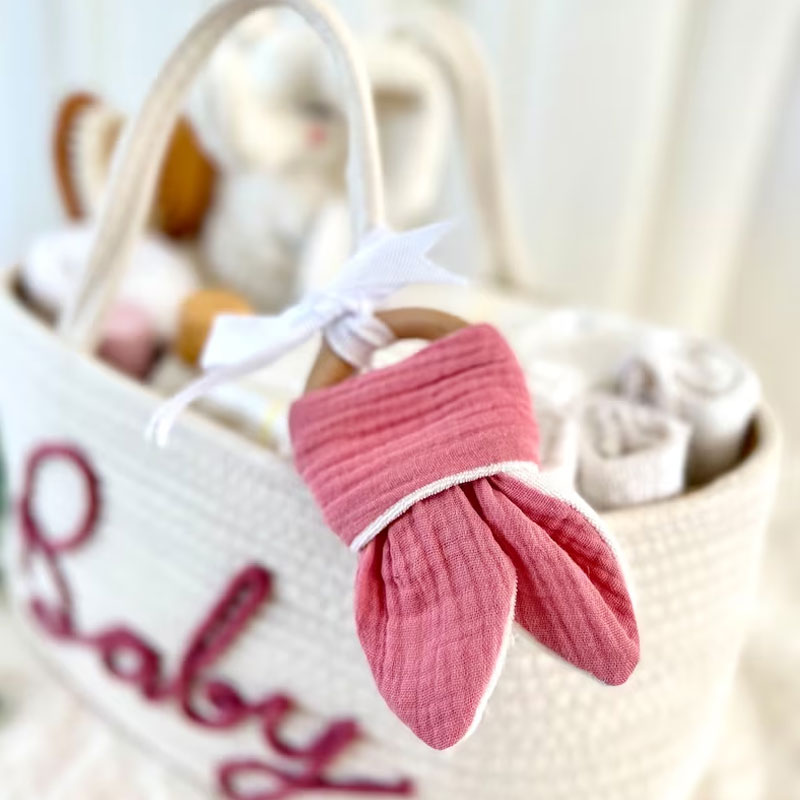 Baby Nappy Basket Nursery Storage Baby Shower Gift