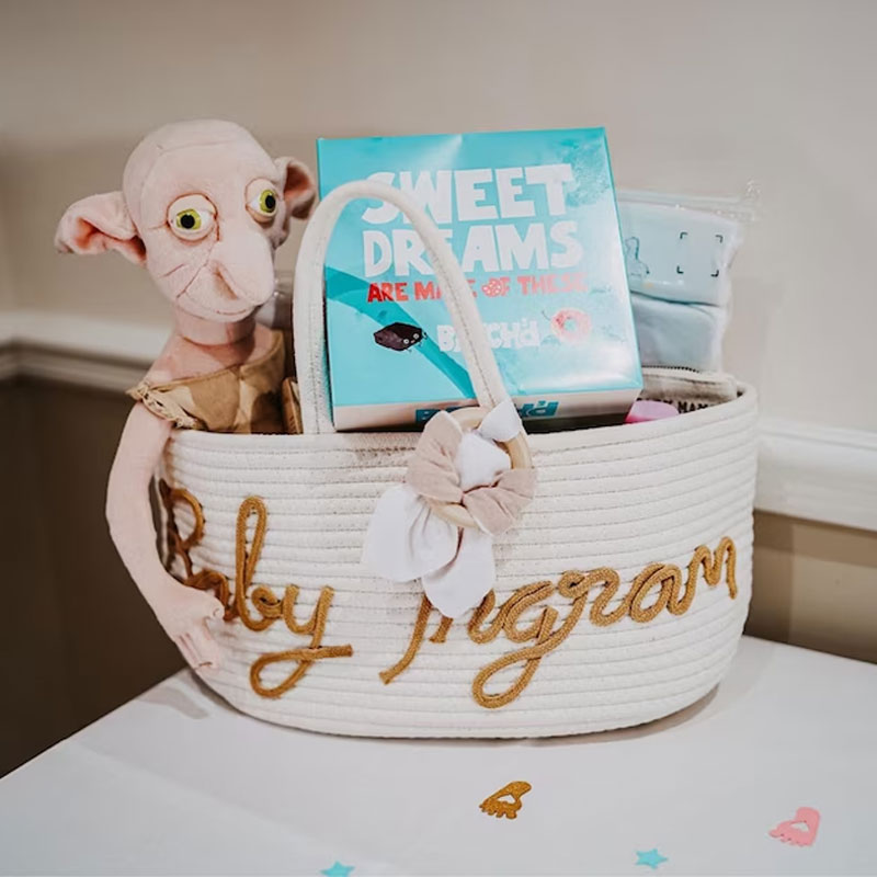 Baby Nappy Basket Nursery Storage Baby Shower Gift