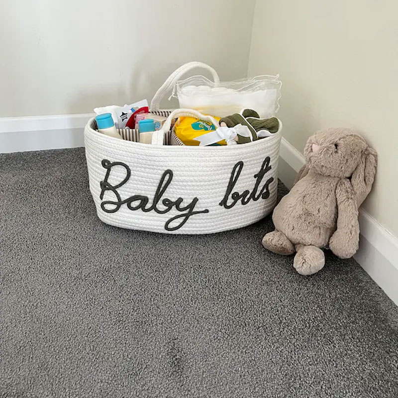 Baby Nappy Basket Nursery Storage Baby Shower Gift