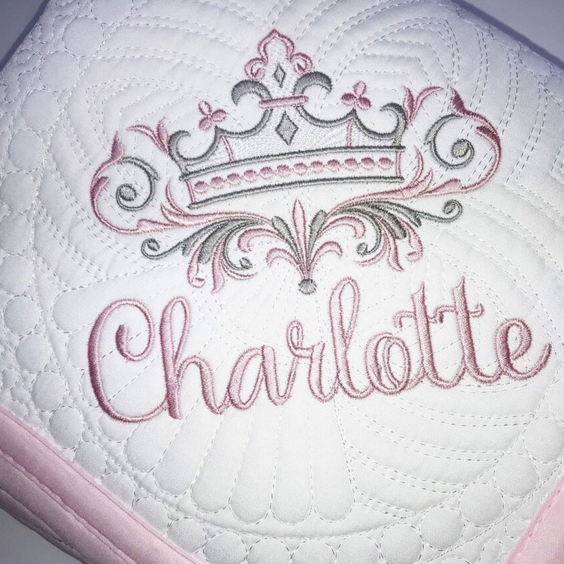 Baby Quilt Royal Princess Tiara Crown Baby Blanket