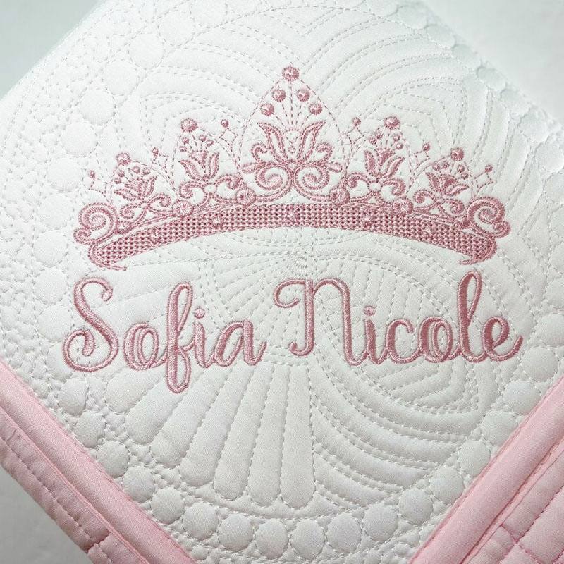 Baby Quilt Royal Princess Tiara Crown Baby Blanket