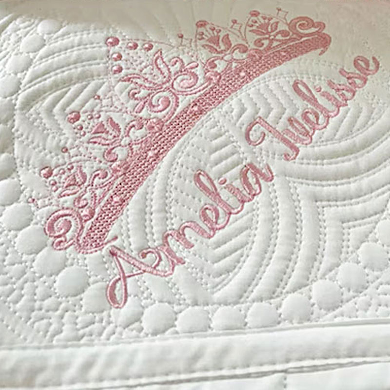 Baby Quilt Royal Princess Tiara Crown Baby Blanket