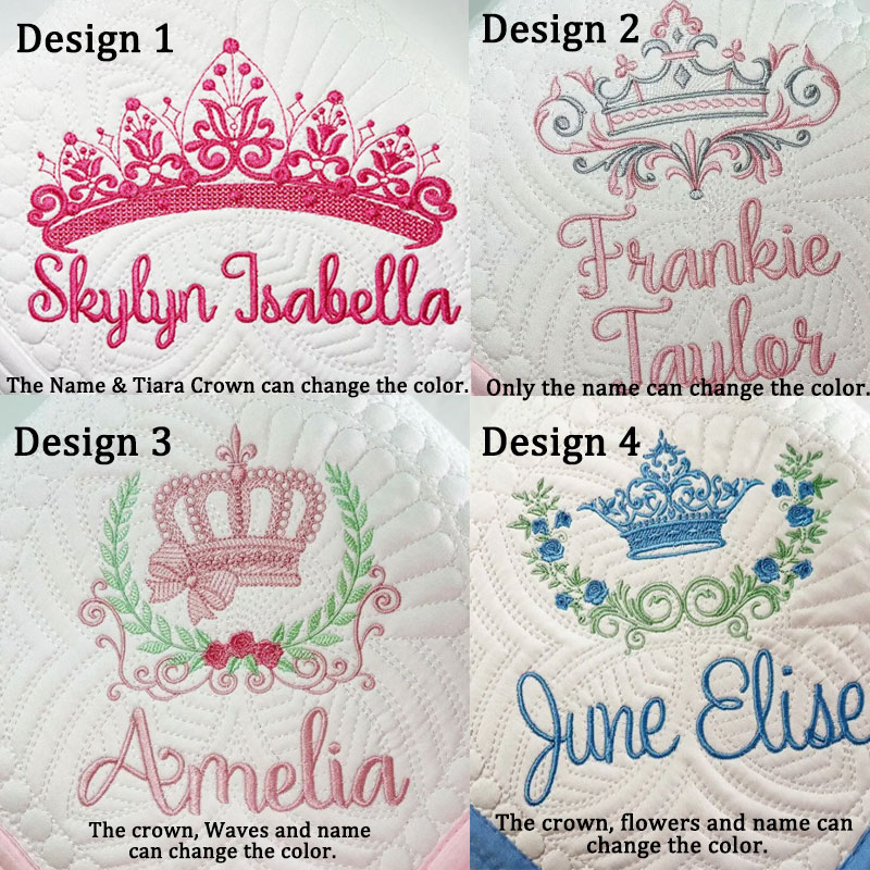 Baby Quilt Royal Princess Tiara Crown Baby Blanket