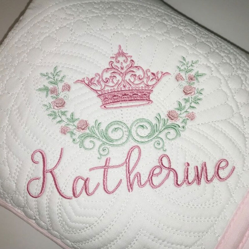 Baby Quilt Royal Princess Tiara Crown Baby Blanket