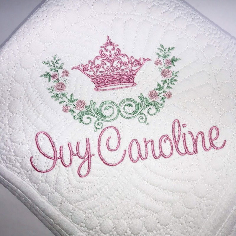 Baby Quilt Royal Princess Tiara Crown Baby Blanket