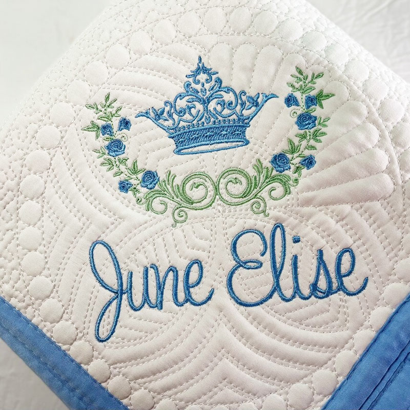 Baby Quilt Royal Princess Tiara Crown Baby Blanket