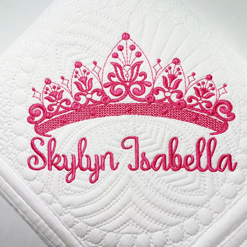 Baby Quilt Royal Princess Tiara Crown Baby Blanket