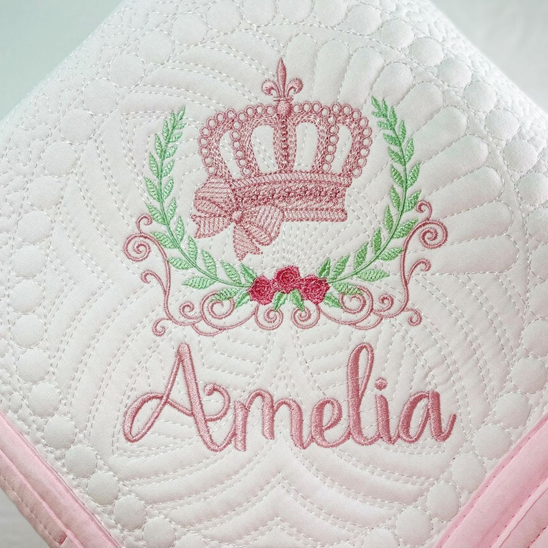 Baby Quilt Royal Princess Tiara Crown Baby Blanket