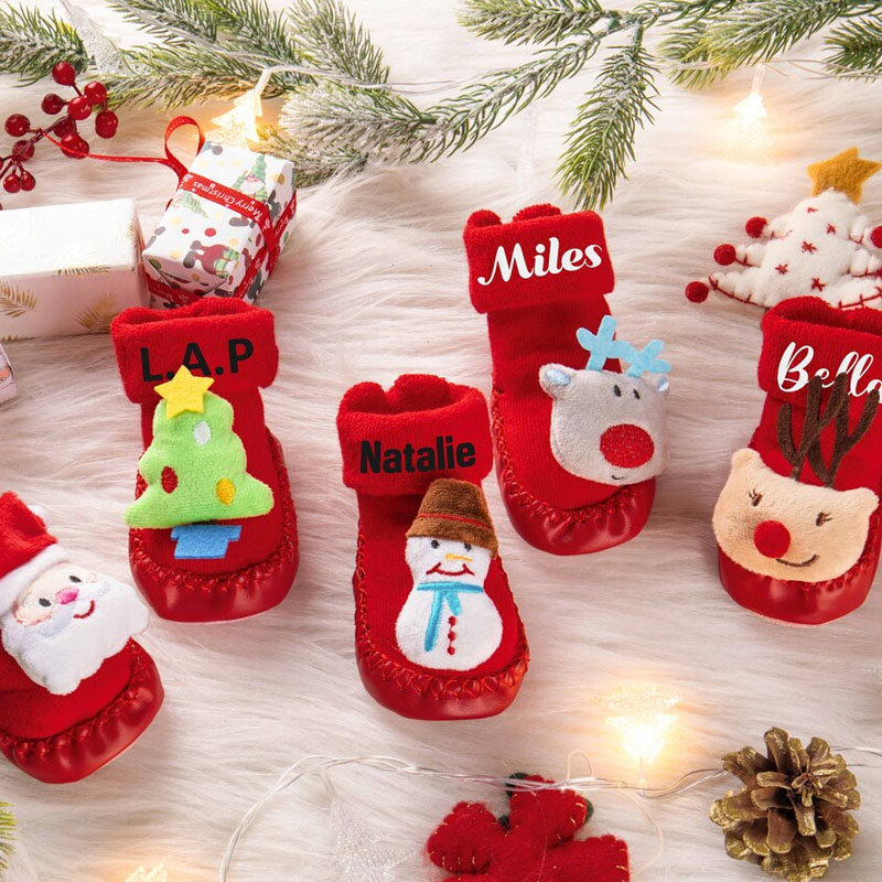 Baby Soft Knitted Anti Slip Christmas Cotton Socks