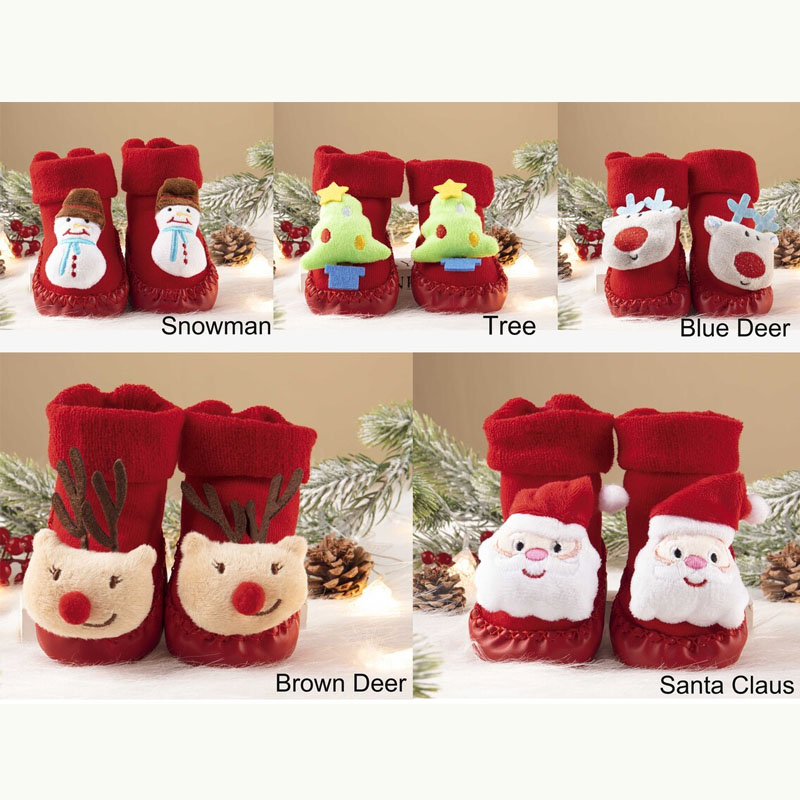 Baby Soft Knitted Anti Slip Christmas Cotton Socks