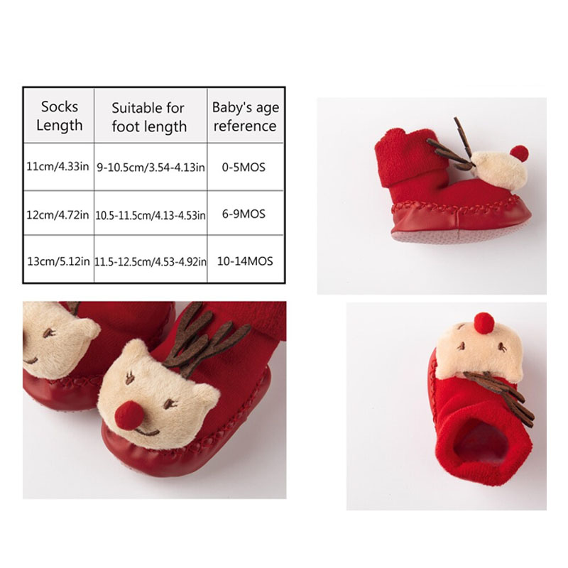Baby Soft Knitted Anti Slip Christmas Cotton Socks