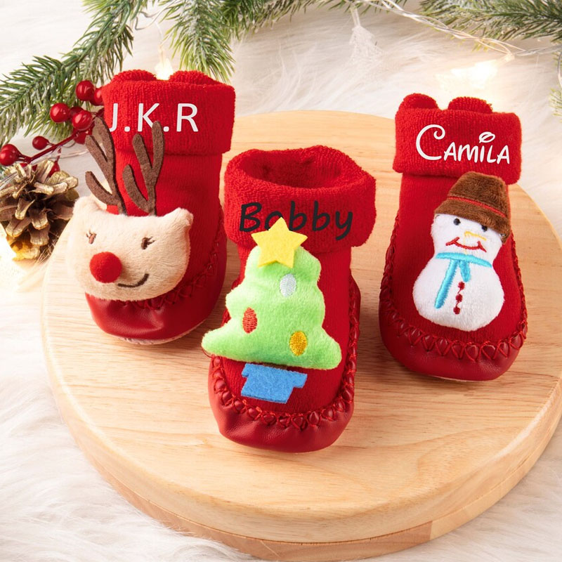 Baby Soft Knitted Anti Slip Christmas Cotton Socks