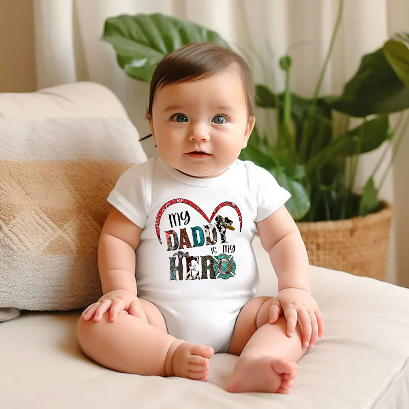 Baby bodysuit my daddy is my hero bodysuit