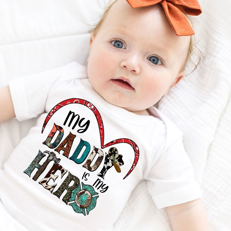 Baby bodysuit my daddy is my hero bodysuit