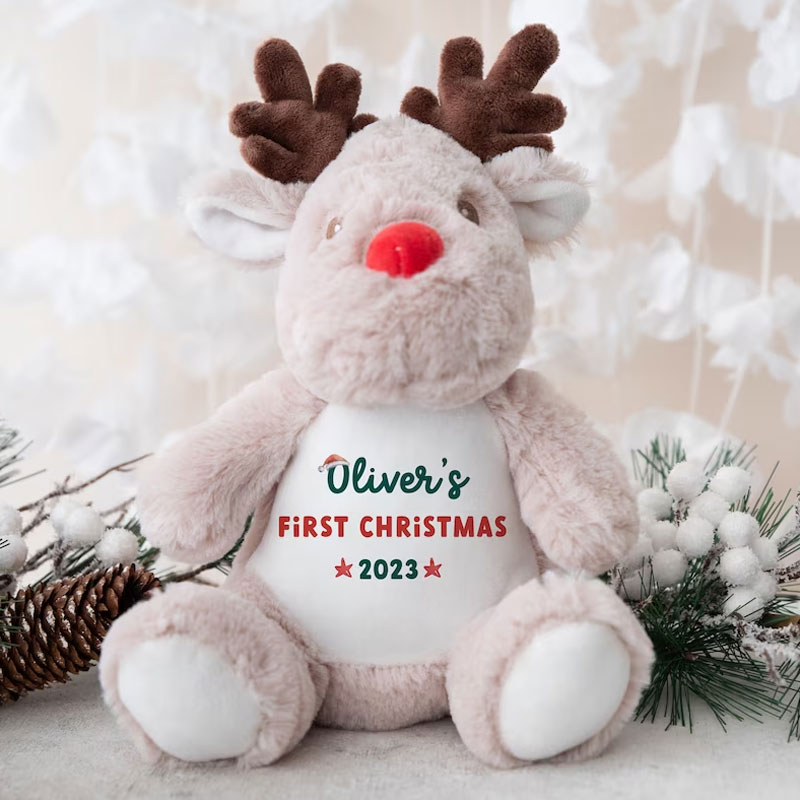 Baby first Christmas soft toy Reindeer Teddy plush