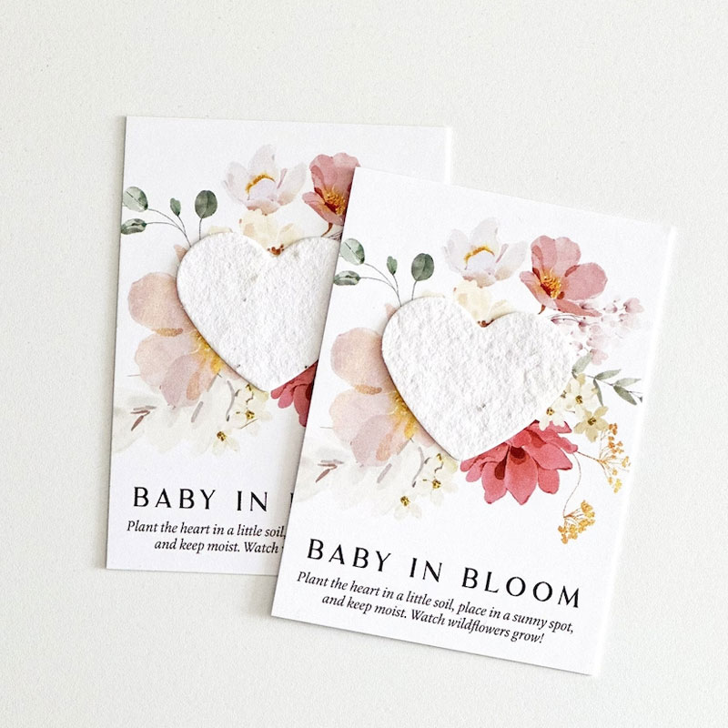 Baby in Bloom Plantable Favor Cards Grows Wildflowers