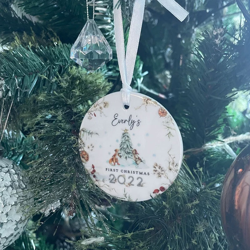 Baby's First Christmas Ornament Rabbit Decoration