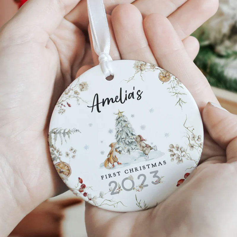 Baby's First Christmas Ornament Rabbit Decoration