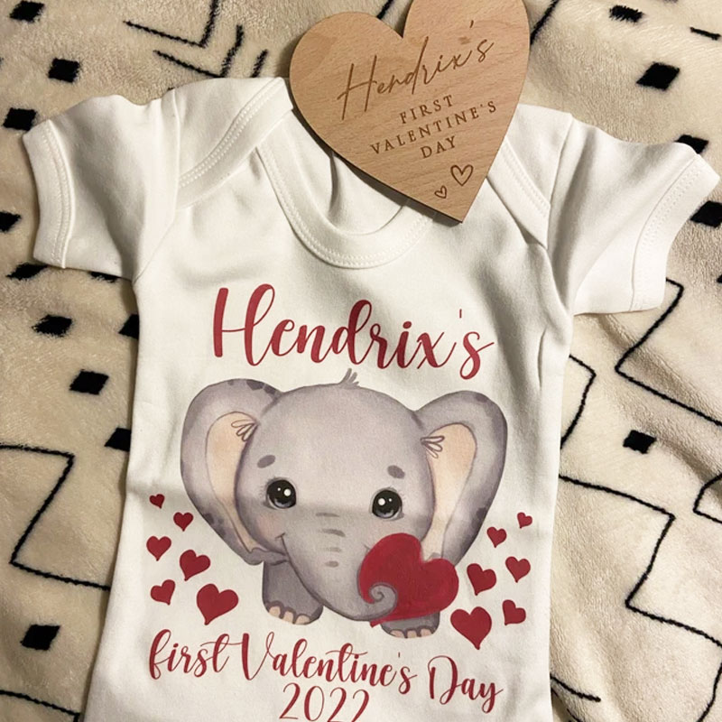 Baby's First Valentine's Day Keepsake Sleepsuit