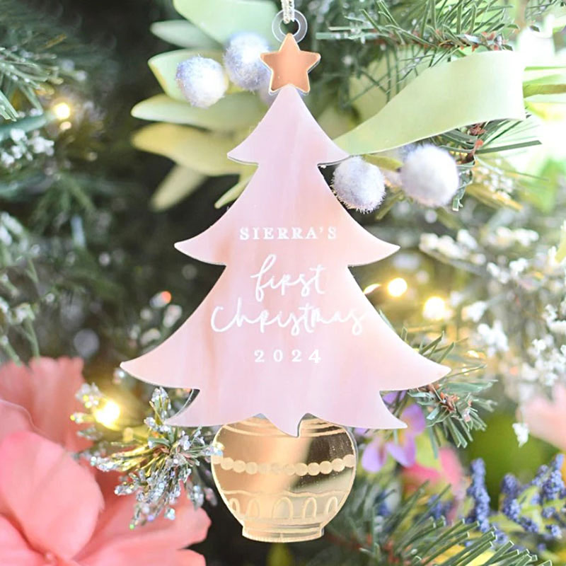Baby's first Christmas Ornament 2024 Cutest Acrylic Christmas Ornament 