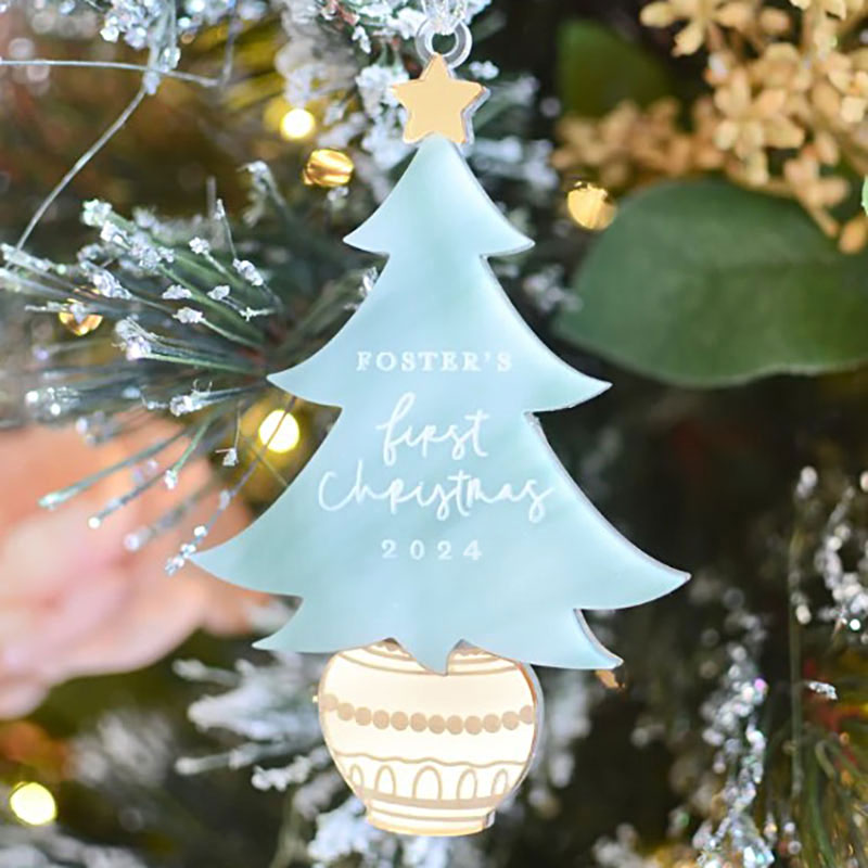 Baby's first Christmas Ornament 2024 Cutest Acrylic Christmas Ornament 