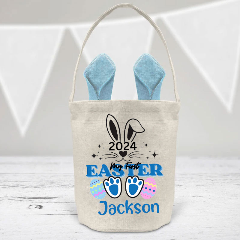Babys first Easter Rabbit Basket Easter Gift