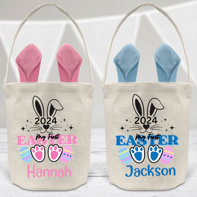 Babys first Easter Rabbit Basket Easter Gift
