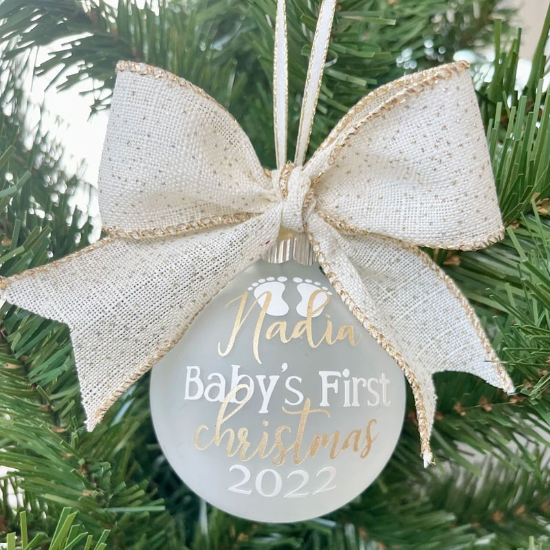 Baby's First Christmas Ornament, Gift Idea for New Parents