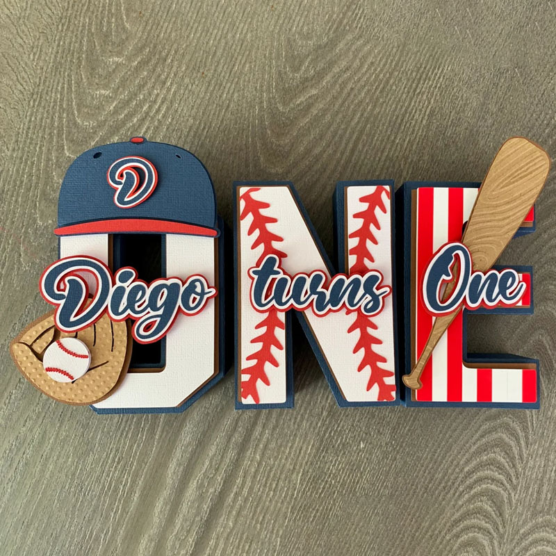 Baseball 3D Letters Birthday Party Decorations