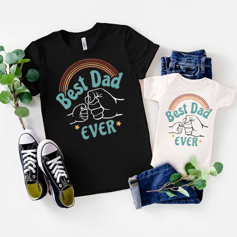[Baby Bodysuit]Best Dad Ever Shirt Daddy and Me Shirt