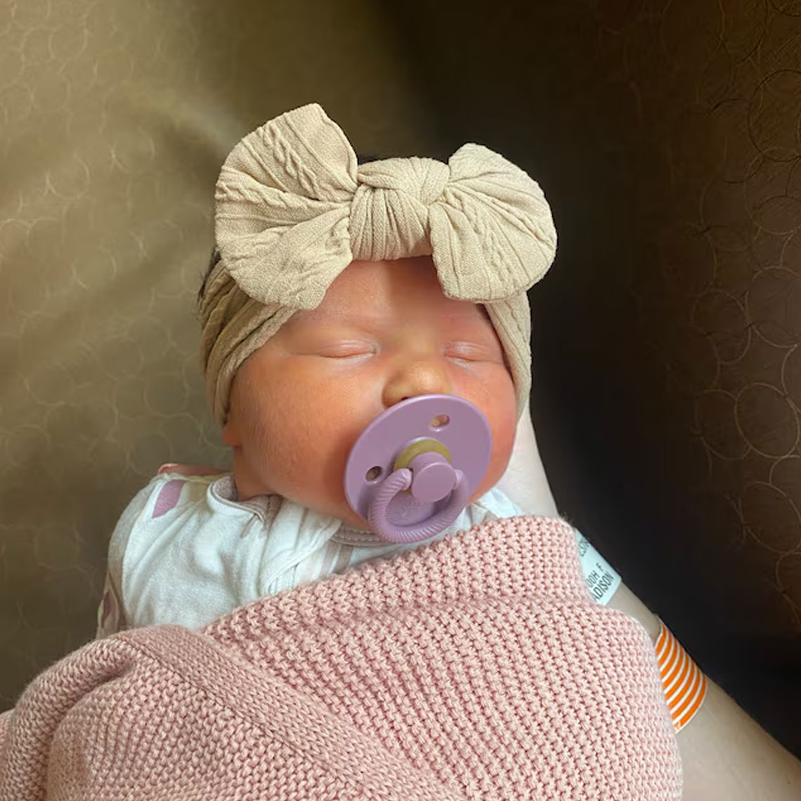 Embroidered Knit Baby Blanket