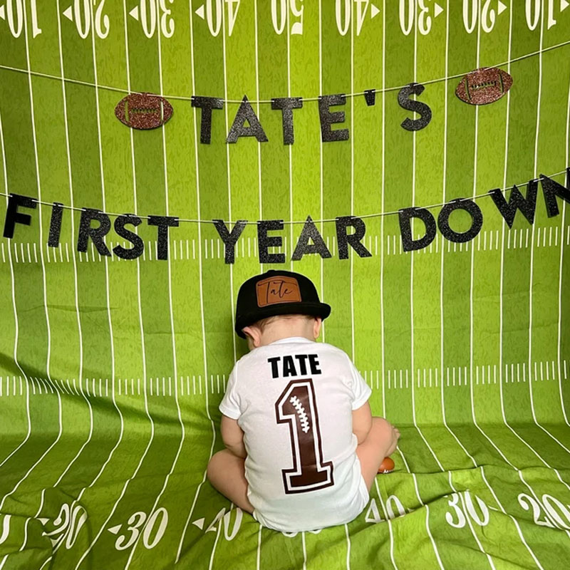 Boys Football First Birthday Onesie