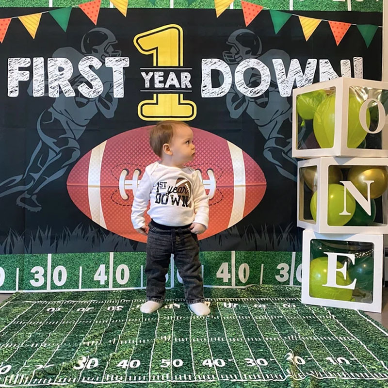 Boys Football First Birthday Onesie