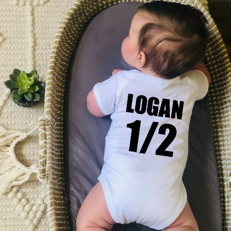 Boys Football Half Birthday Bodysuit