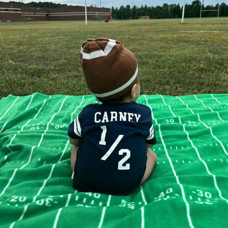 Boys Half Birthday Football Jersey Bodysuit Set