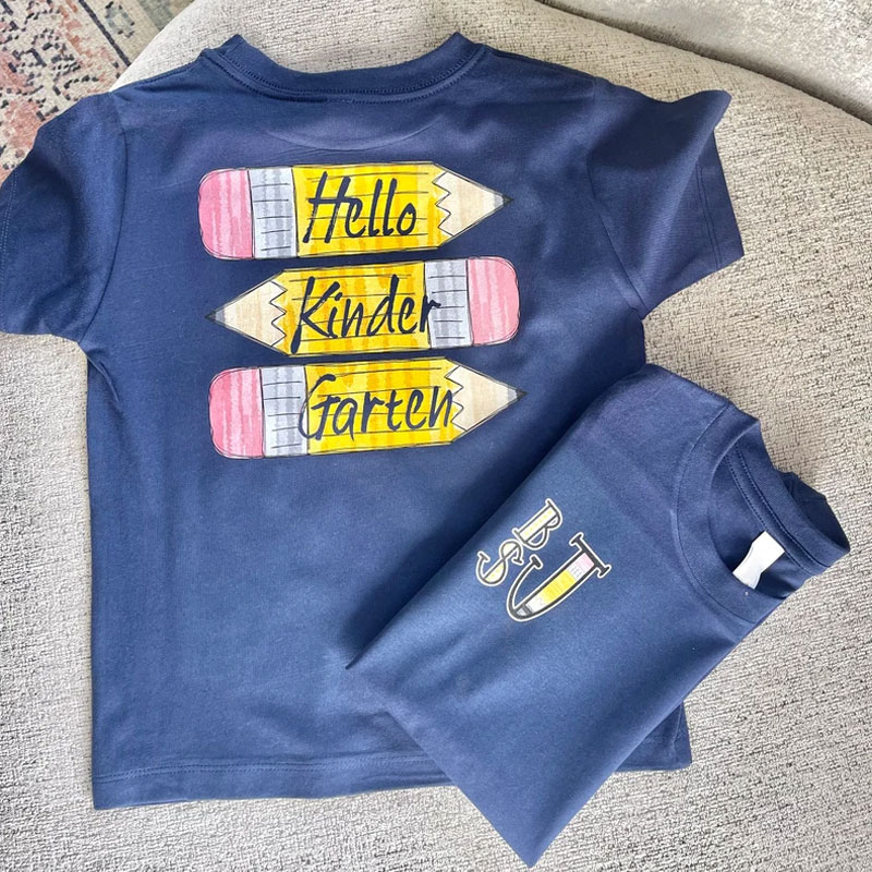 Boys back to school shirt monogram school Tshirt