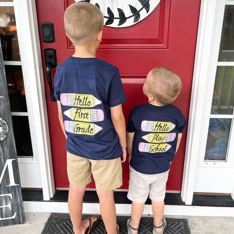 Boys back to school shirt monogram school Tshirt