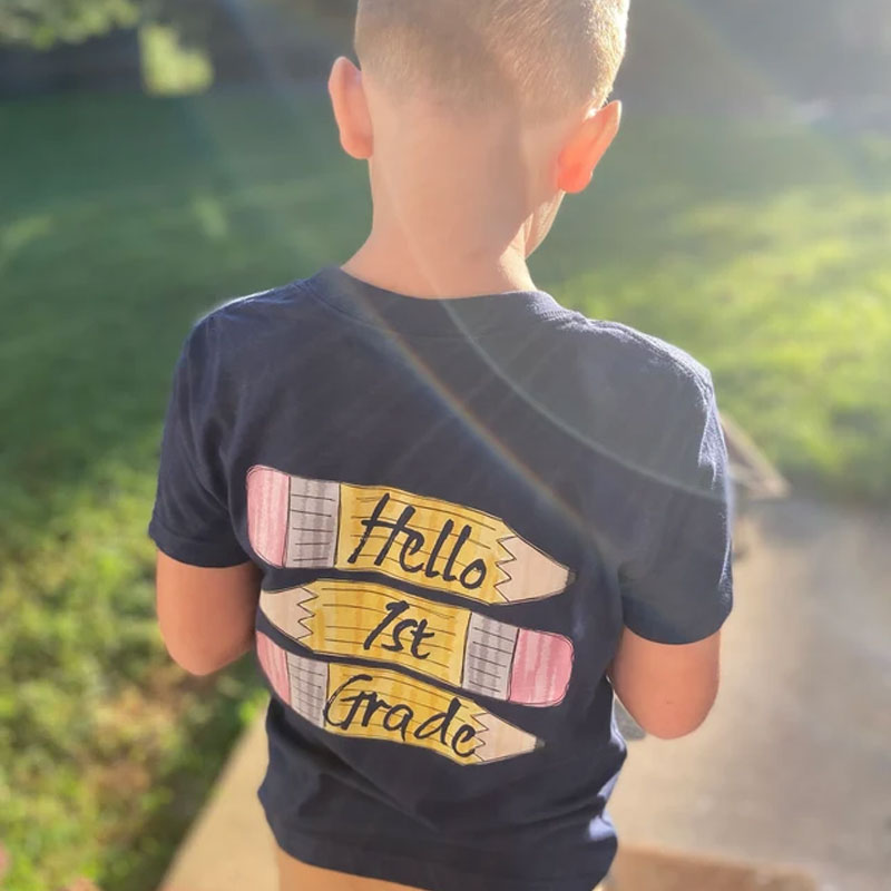 Boys back to school shirt monogram school Tshirt