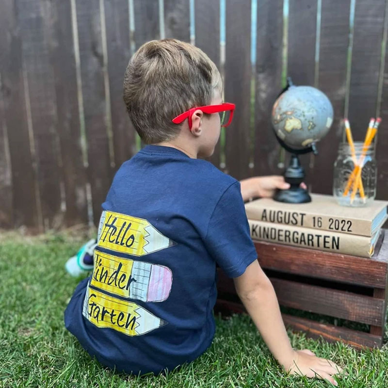 Boys back to school shirt monogram school Tshirt