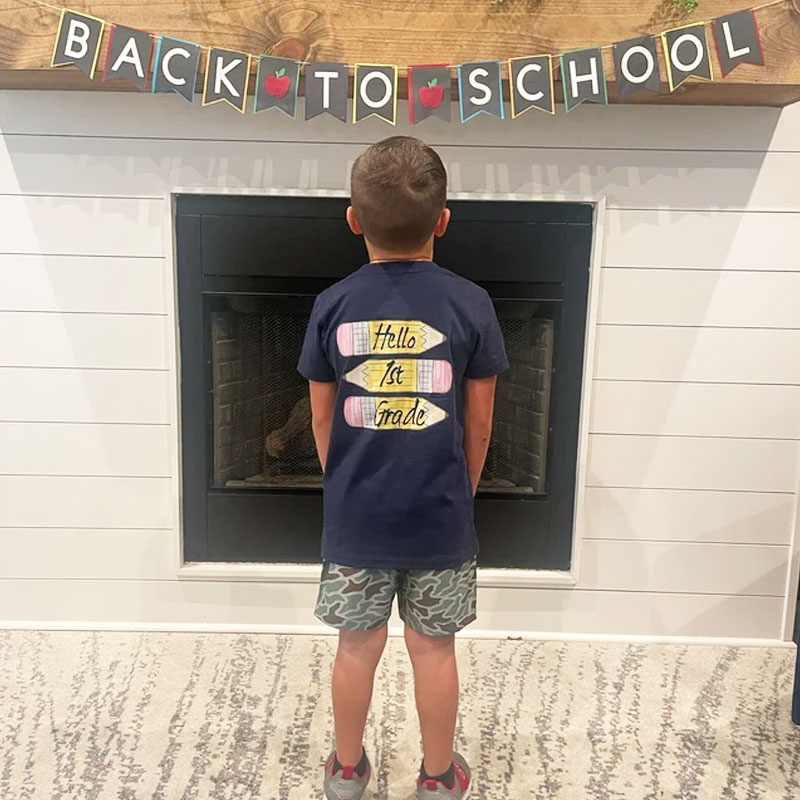 Boys back to school shirt monogram school Tshirt