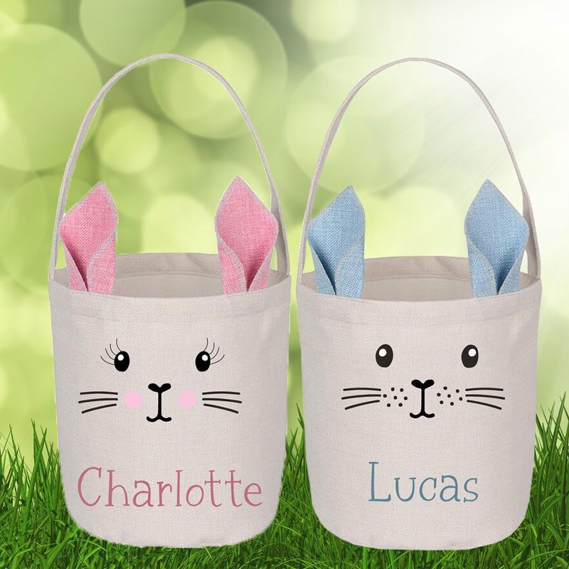 Bunny Easter Basket Cute Easter Gift for Kids
