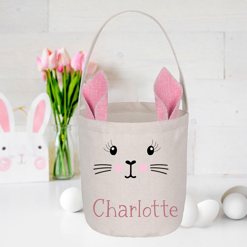 Bunny Easter Basket Cute Easter Gift for Kids