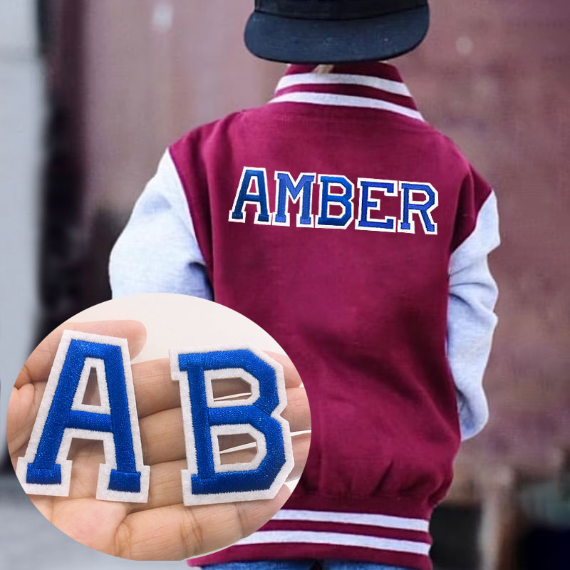 Personalised Embroidery Patch Toddler Varsity Jacket for 1-11 Years