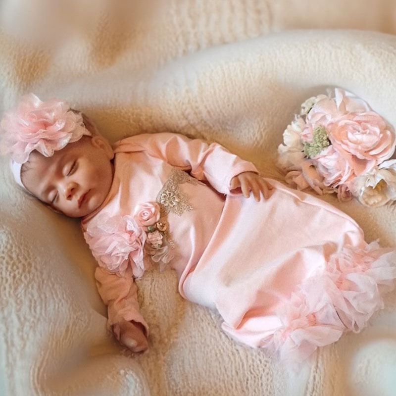 Pink Take Home Gown Newborn Girl Coming Home Outfit